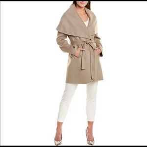 T Tahari Marla Wool blend Wrap Coat
